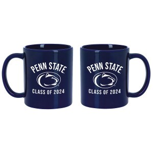 navy ceramic mug with Penn State Class of 2024 and Athletic Logo